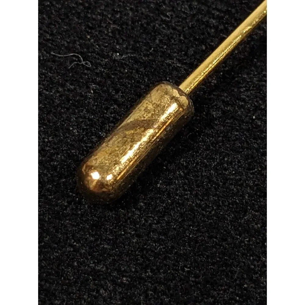 Vintage‎ Gold Tone Initial Letter W Rectangle Stick Pin